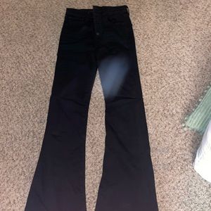 Black American eagle high waisted flare jeans